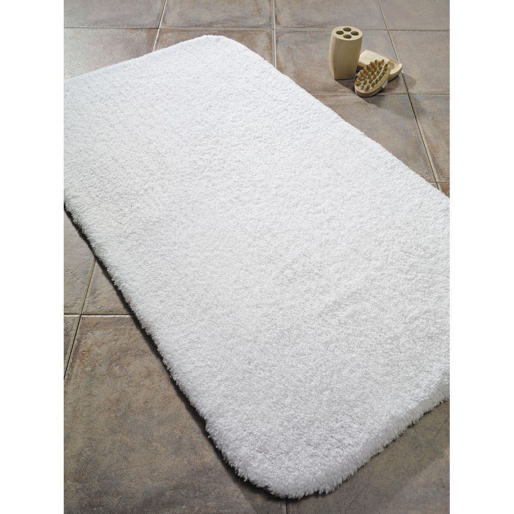 Bílá bavlněná koupelnová předložka Confetti Bathmats Organic, 60 x 80 cm - Bonami.cz