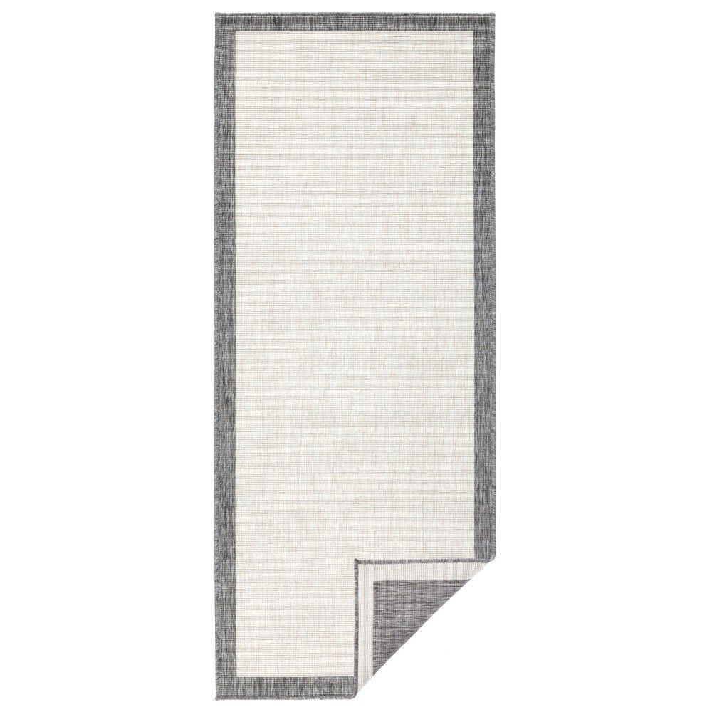 Šedo-krémový venkovní koberec NORTHRUGS Panama, 80 x 250 cm - Bonami.cz