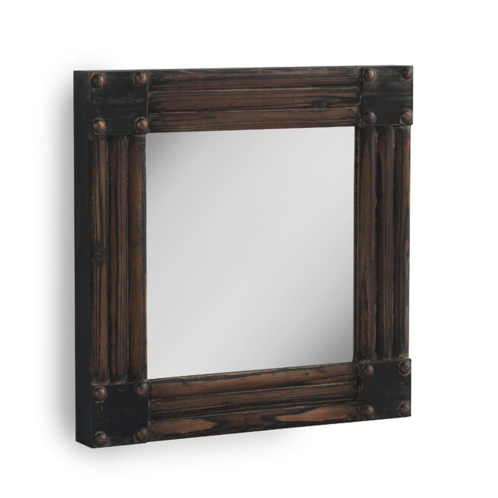 Hnědé nástěnné zrcadlo Geese, 57 x 57 cm - Bonami.cz