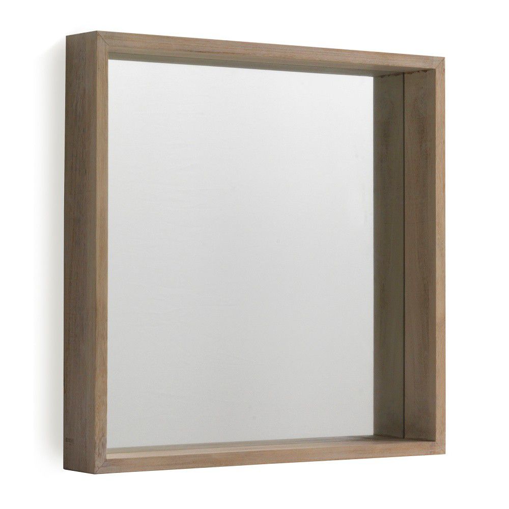 Nástěnné zrcadlo ze dřeva paulovnie Geese Pure, 60 x 60 cm - Bonami.cz