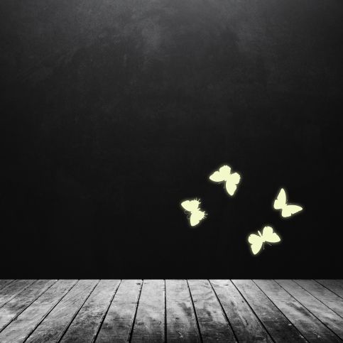 Svíticí samolepka na zeď - Motýlci 4 ks - PopyDesign - Popydesign