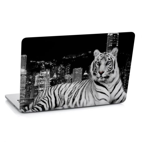 Samolepka na notebook - Černobílý tygr (29x20 cm) - PopyDesign - Popydesign
