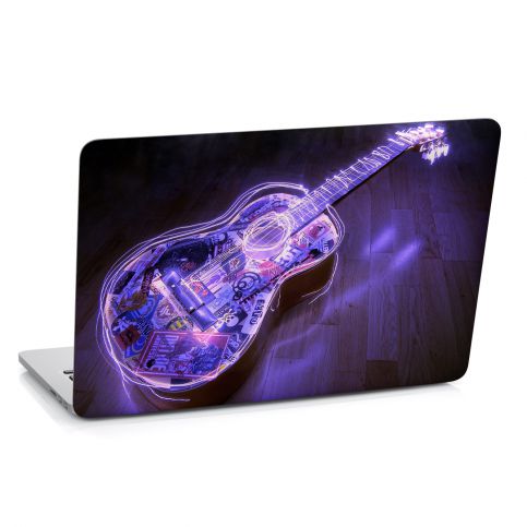 Samolepka na notebook - Světelná kytara (29x20 cm) - PopyDesign - Popydesign