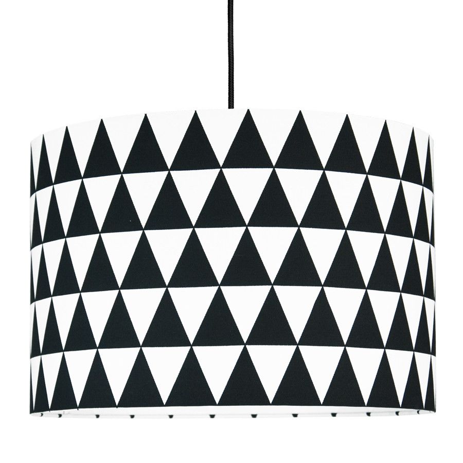 Forclaire Textilní závěsná lampa Triangle - černá - ATAN Nábytek