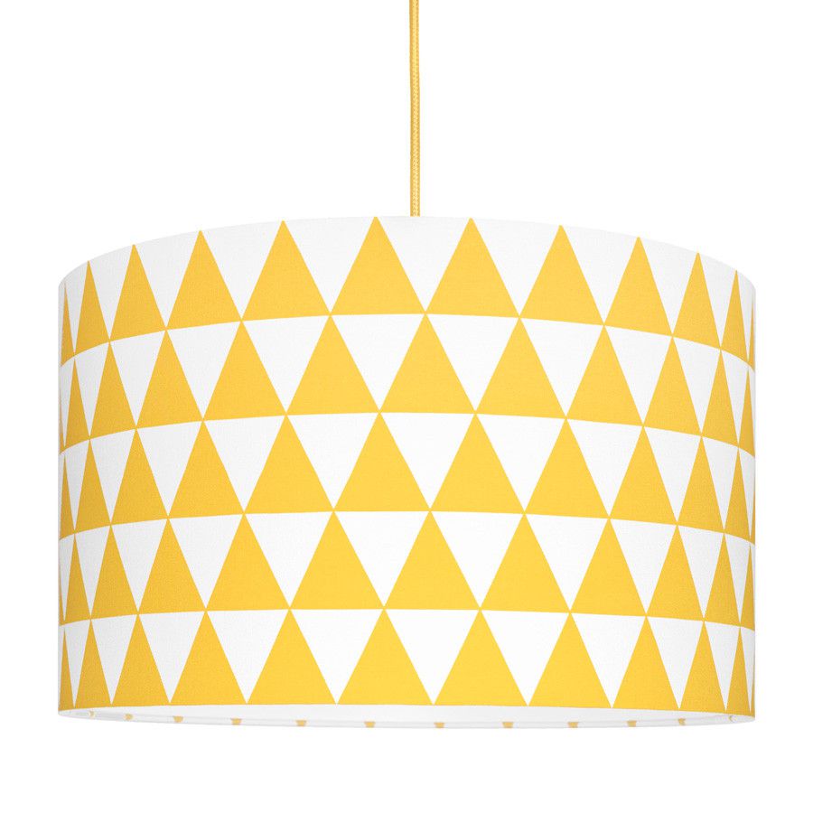 Forclaire Textilní závěsná lampa Triangle - žlutá - ATAN Nábytek