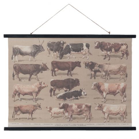 Nástěnná dekorace Clayre & Eef Cows, 105 x 76 cm - Bonami.cz