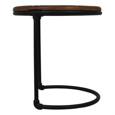 Odkládací stolek s deskou z teakového dřeva HSM collection, ⌀ 45 cm - Bonami.cz