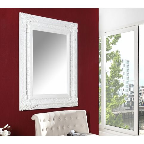 INV Nástěnné zrcadlo Morela 130x100cm bílá - Design4life