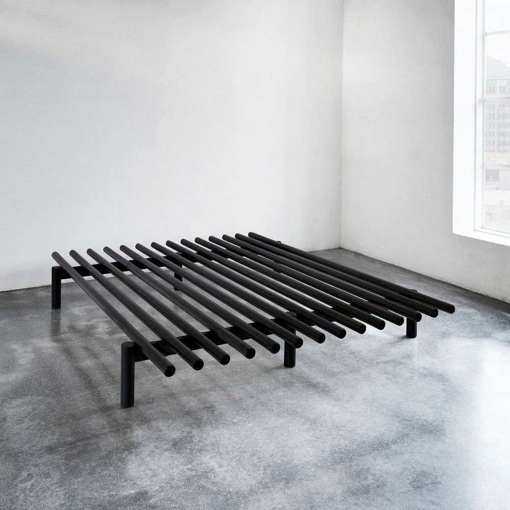 Černý rám postele z borovicového dřeva Karup Design Pace Black, 180 x 200  cm - Bonami.cz