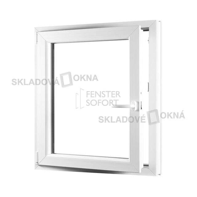 Skladova-okna Jednokřídlé plastové okno PREMIUM otvíravo-sklopné levé 800 x 1000 mm barva bílá - Skladová Okna