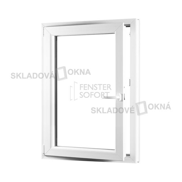 Skladova-okna Jednokřídlé plastové okno PREMIUM otvíravo-sklopné levé 800 x 1200 mm barva bílá - Skladová Okna