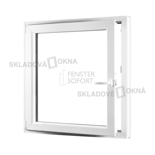 Skladova-okna Jednokřídlé plastové okno PREMIUM otvíravo-sklopné levé 950 x 1100 mm barva bílá - Skladová Okna
