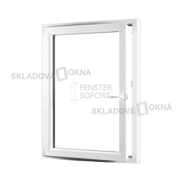 Skladova-okna Jednokřídlé plastové okno PREMIUM otvíravo-sklopné levé 950 x 1400 mm barva bílá - Skladová Okna