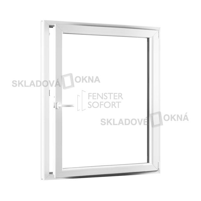 Skladova-okna Jednokřídlé plastové okno PREMIUM otvíravo-sklopné pravé 1150 x 1540 mm barva bílá - Skladová Okna