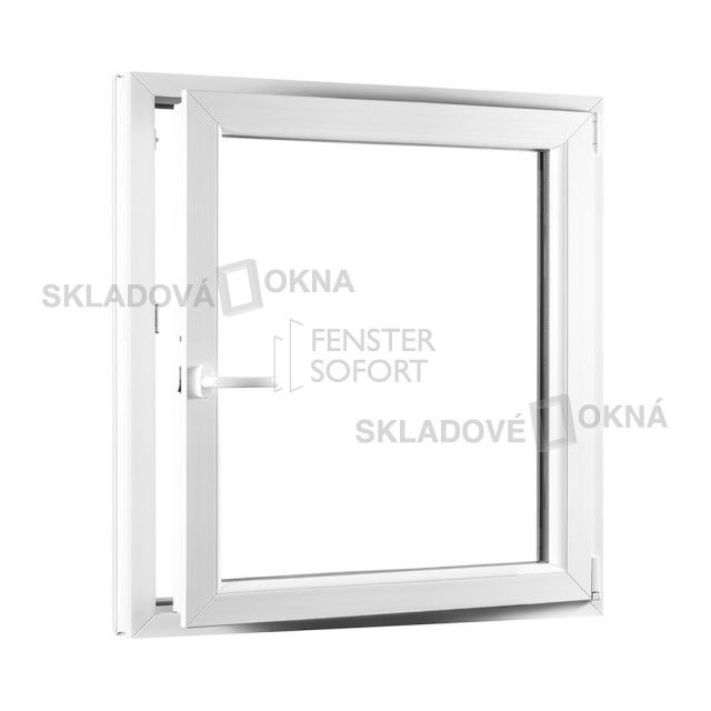 Skladova-okna Jednokřídlé plastové okno PREMIUM otvíravo-sklopné pravé 950 x 1100 mm barva bílá - Skladová Okna