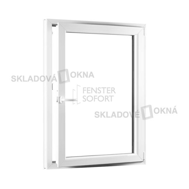 Skladova-okna Jednokřídlé plastové okno PREMIUM otvíravo-sklopné pravé 950 x 1400 mm barva bílá - Skladová Okna