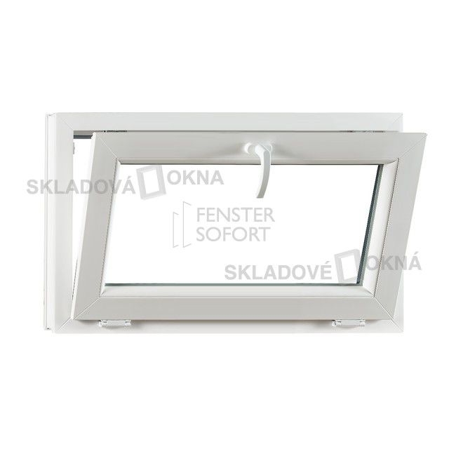 Skladova-okna Sklopné plastové okno PREMIUM 900 x 550 mm barva bílá - Skladová Okna