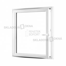 Skladova-okna Jednokřídlé plastové okno PREMIUM otvíravo-sklopné levé 1100 x 1400 mm barva bílá Skladová Okna