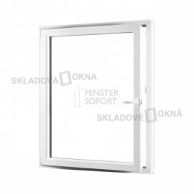 Skladova-okna Jednokřídlé plastové okno PREMIUM otvíravo-sklopné levé 1150 x 1540 mm barva bílá Skladová Okna