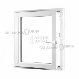Skladova-okna Jednokřídlé plastové okno PREMIUM otvíravo-sklopné levé 800 x 1000 mm barva bílá Skladová Okna