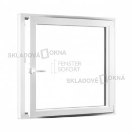 Skladova-okna Jednokřídlé plastové okno PREMIUM otvíravo-sklopné pravé 1100 x 1200 barva bílá Skladová Okna