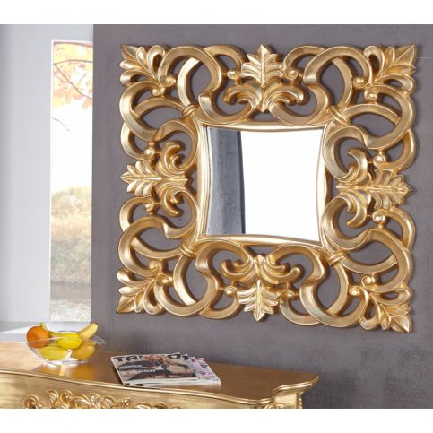 INV Zrcadlo Verona 75cm zlatá antik - Design4life