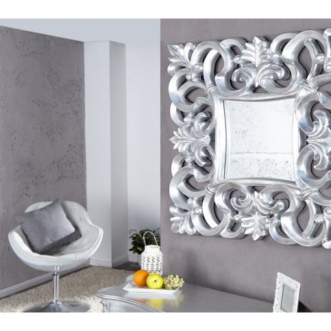 INV Zrcadlo Verona 75cm stříbrná antik - Design4life