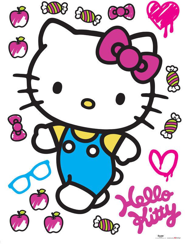 AG Design Hello Kitty - samolepka na zeď 65x85 cm - GLIX DECO s.r.o.