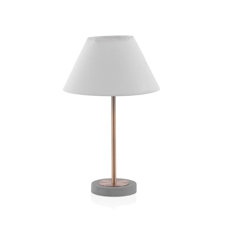 Stolní lampa s bílým stínidlem a betonovým podstavcem Geese, výška 41 cm - Bonami.cz
