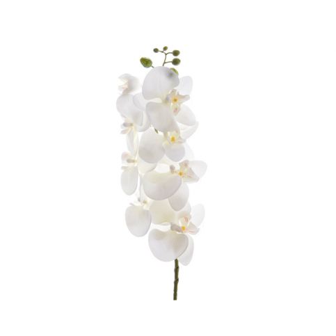 Umělá mnohokvětá orchidej bílá, 77 cm - 4home.cz