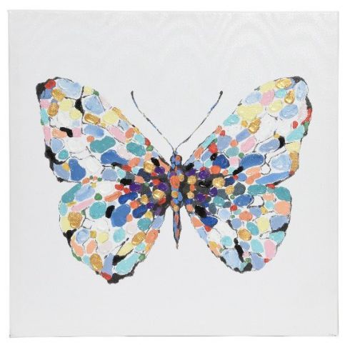 Obraz Colours Butterfly modrá, 50 x 50 cm - 4home.cz