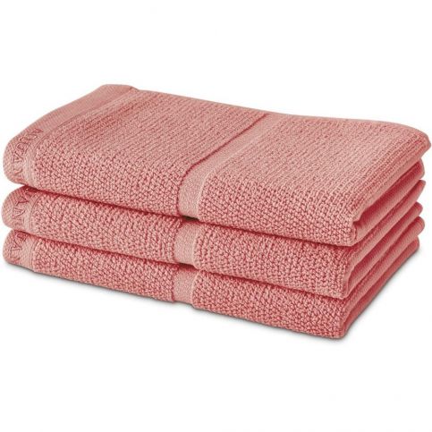 Růžový bavlněný ručník Aquanova Adagio, 30 x 50 cm - Bonami.cz