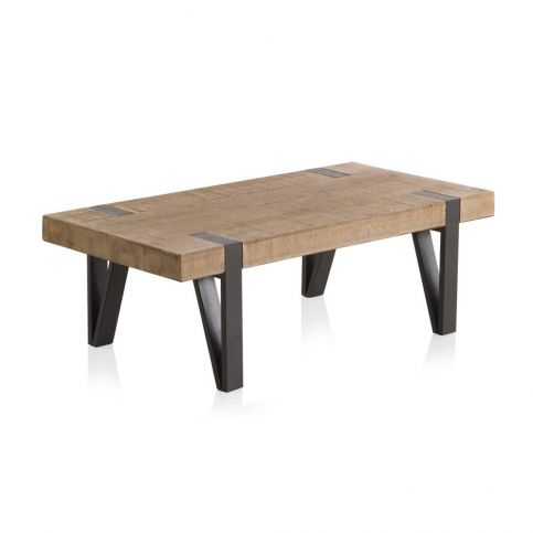 Dřevěný konferenční stolek s kovovými nohami Geese Pina, 120 x 60 cm - Bonami.cz