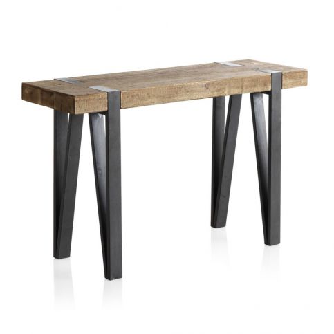 Dřevěný konzolový stolek s kovovými nohami Geese Pina, 120 x 40 cm - Bonami.cz