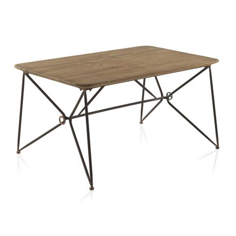 Jídelní stůl s kovovou konstrukcí a dřevěnou deskou Geese, 150 x 90 cm - Bonami.cz