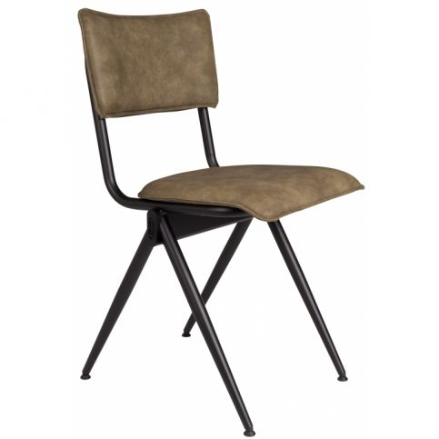 Jídelní židle DUTCHBONE WILLOW, ekokůže, zelená 1100344 Dutchbone - Designovynabytek.cz