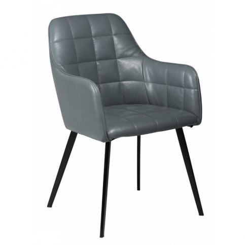 Židle DanForm Embrace, šedá eko kůže, kovová podnož 100801561 DAN FORM - Designovynabytek.cz