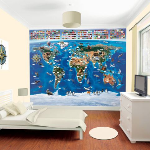 Mapa Světa - fototapeta na zeď - GLIX DECO s.r.o.