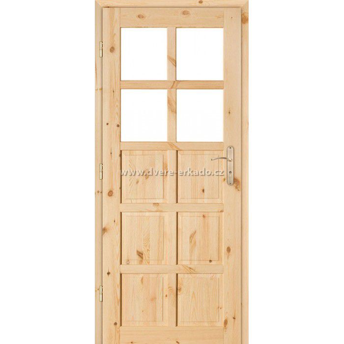 ERKADO Dřevěné masivni dveře masiv z borovice BACA 10/4 - ERKADO CZ s.r.o.