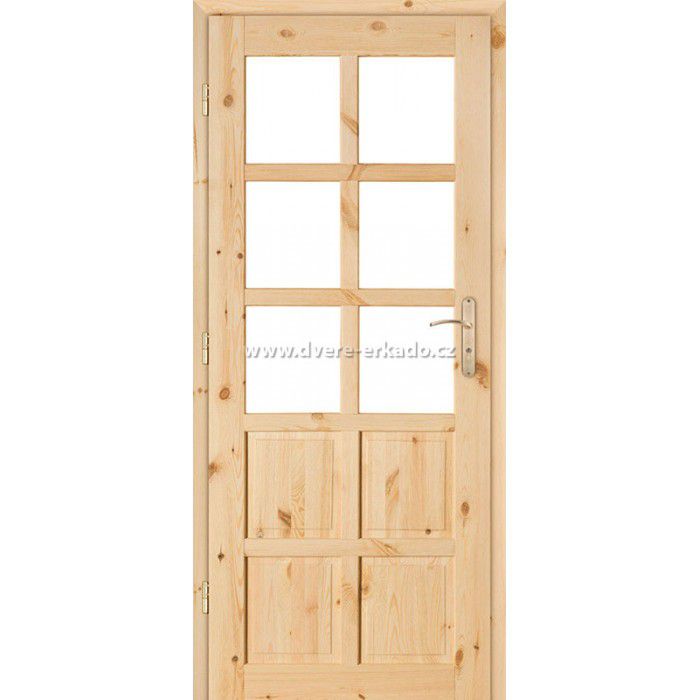 ERKADO Dřevěné masivni dveře masiv z borovice BACA 10/6 - ERKADO CZ s.r.o.