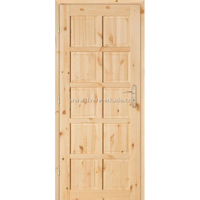 ERKADO Dřevěné masivni dveře masiv z borovice BACA 10/P - ERKADO CZ s.r.o.