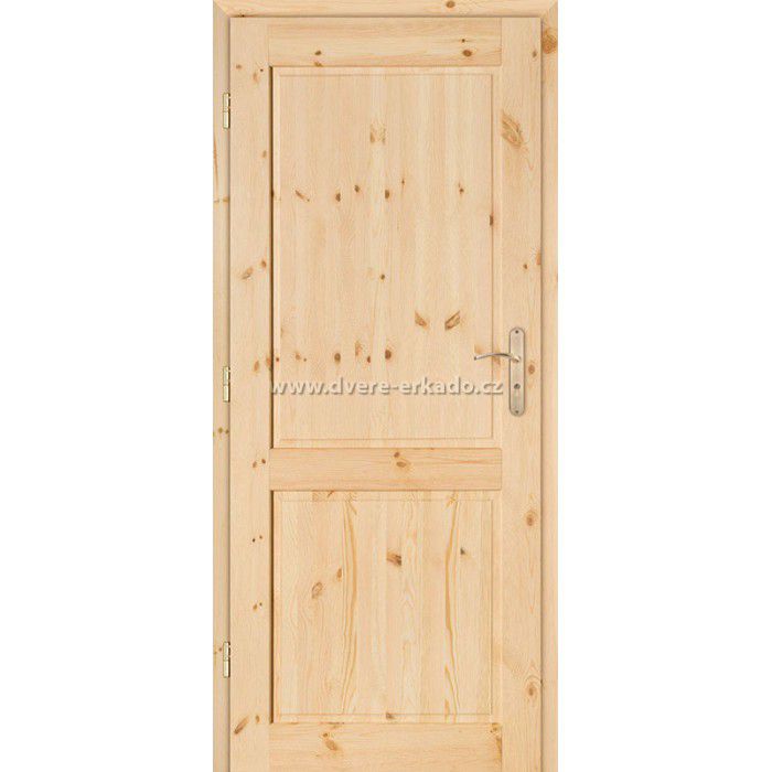 ERKADO Dřevěné masivni dveře masiv z borovice JUHAS 2/P - ERKADO CZ s.r.o.