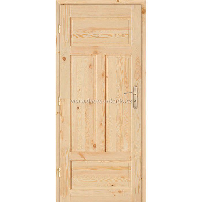 ERKADO Dřevěné masivni dveře masiv z borovice OSLO 4/P - ERKADO CZ s.r.o.