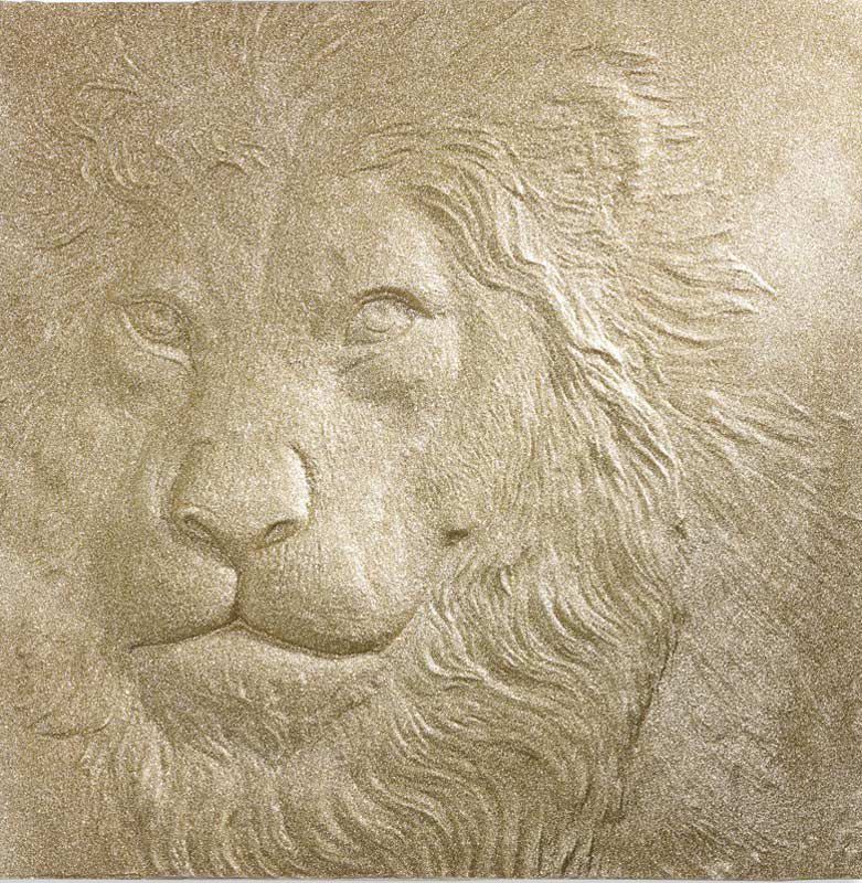 Arthouse Třpyťivý 3D obraz -  Gold Lion - GLIX DECO s.r.o.