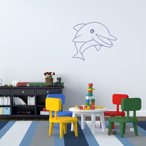Samolepka na zeď - Delfínek (56x60 cm) - PopyDesign - Popydesign