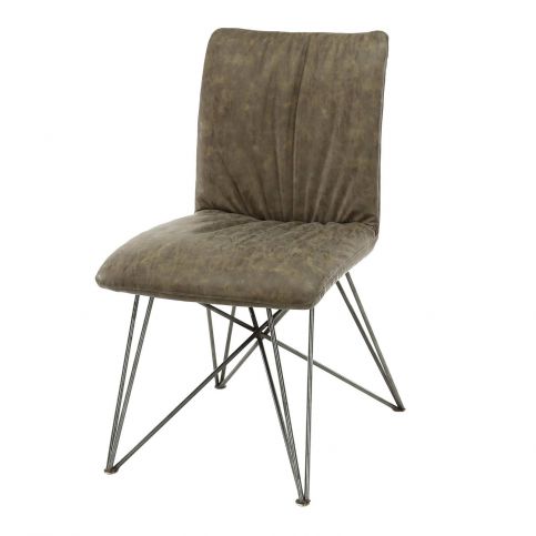 Židle barvy taupe z nerezové oceli - Nábytek aldo - NE