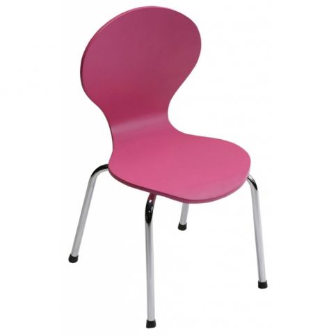 Dětská židle Danform Child, růžová, podnož kov 04-V DAN FORM - Designovynabytek.cz