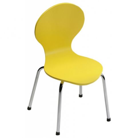 Dětská židle Danform Child, žlutá, podnož kov 42-V DAN FORM - Designovynabytek.cz