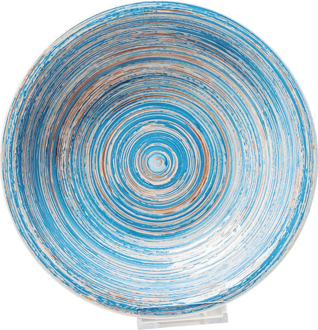 Hluboký talíř Swirl Blue 21cm - KARE