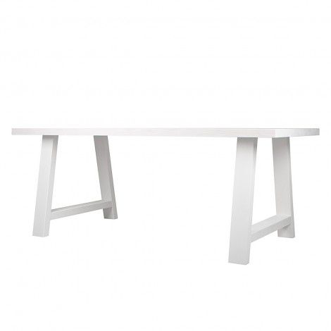 Bílý stůl z masivního dřeva Zuiver A Framed, 230 x 90 cm - Bonami.cz